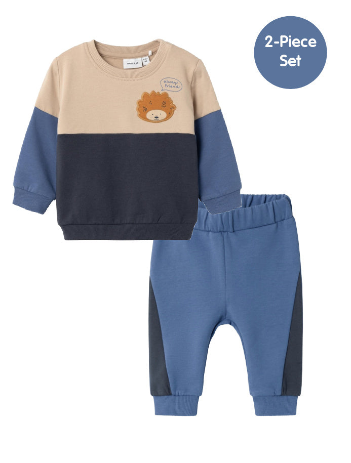 Name it Baby Boy 2 Piece Sweat Set Bijou Blue