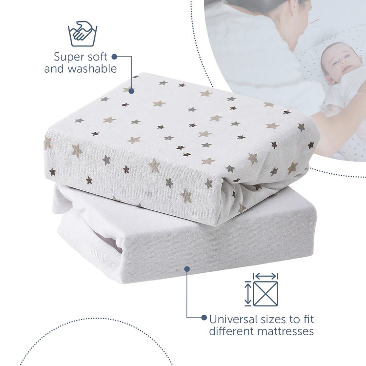 Fitted Cot Sheets 2 Pack