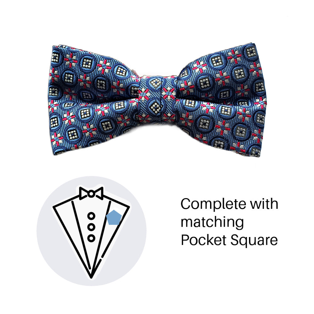 Zazzi Boys Bow Tie & Pocket Square B6074-3