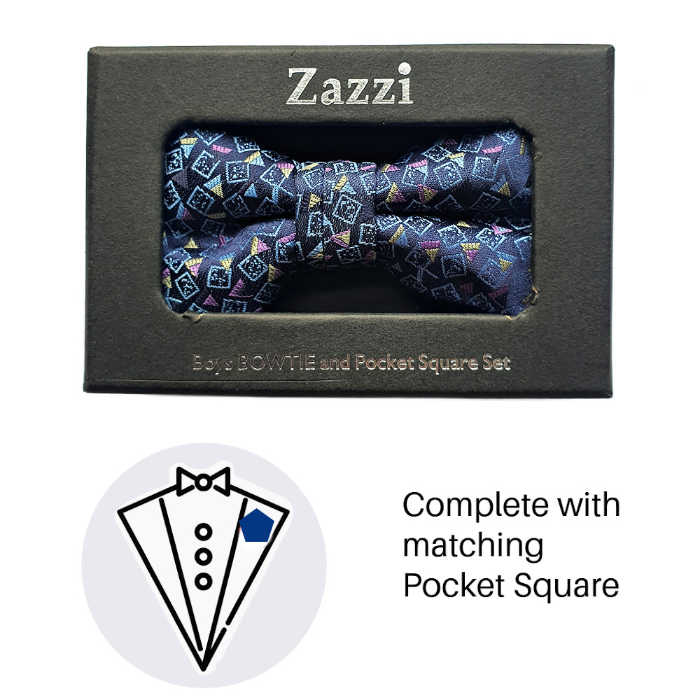 Zazzi Boys Bow Tie & Pocket Square B6076-99