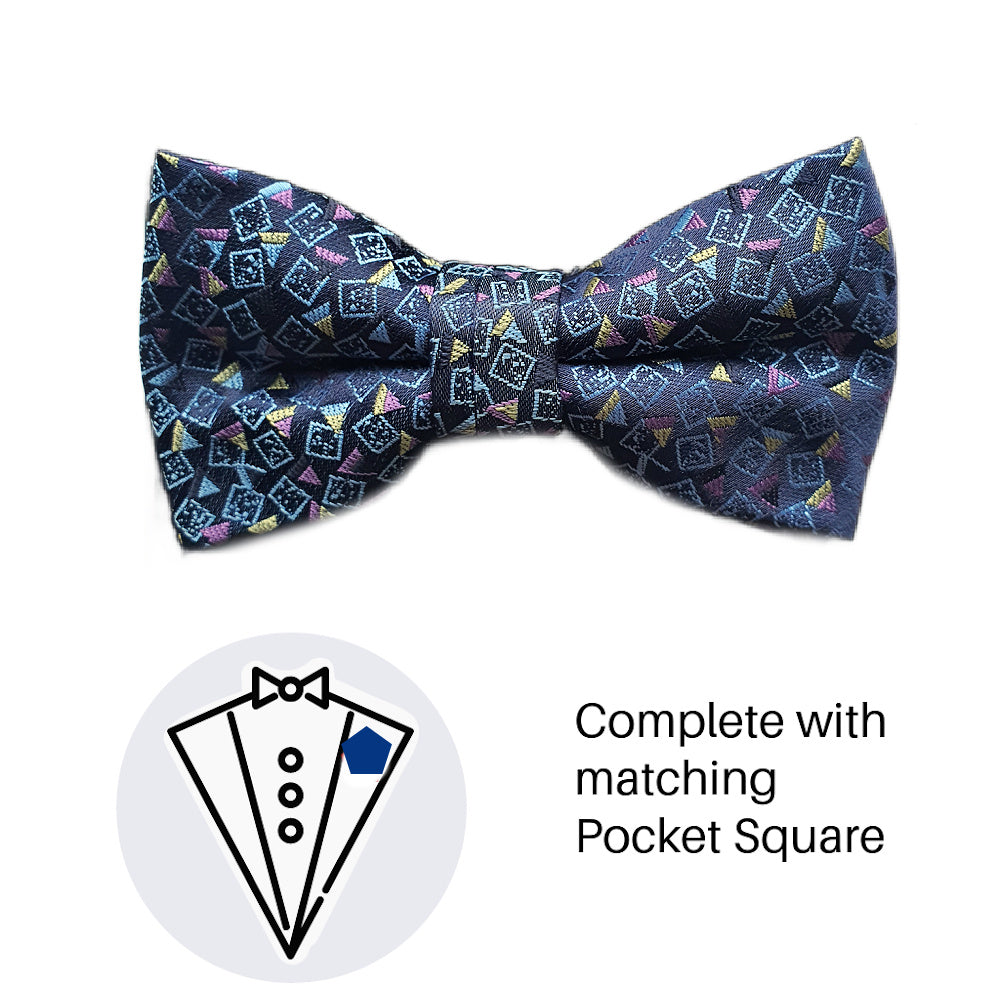 Zazzi Boys Bow Tie & Pocket Square B6076-99