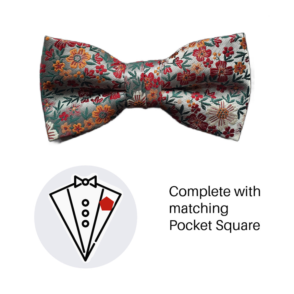 Zazzi Boys Bow Tie & Pocket Square B6077-3