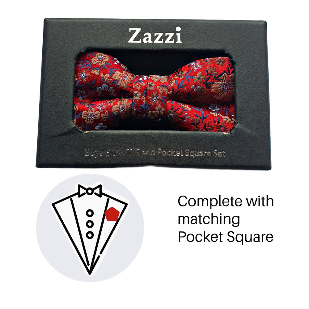 Boys Bow Tie & Pocket Square B6078-1