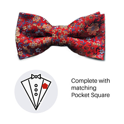 Boys Bow Tie & Pocket Square B6078-1