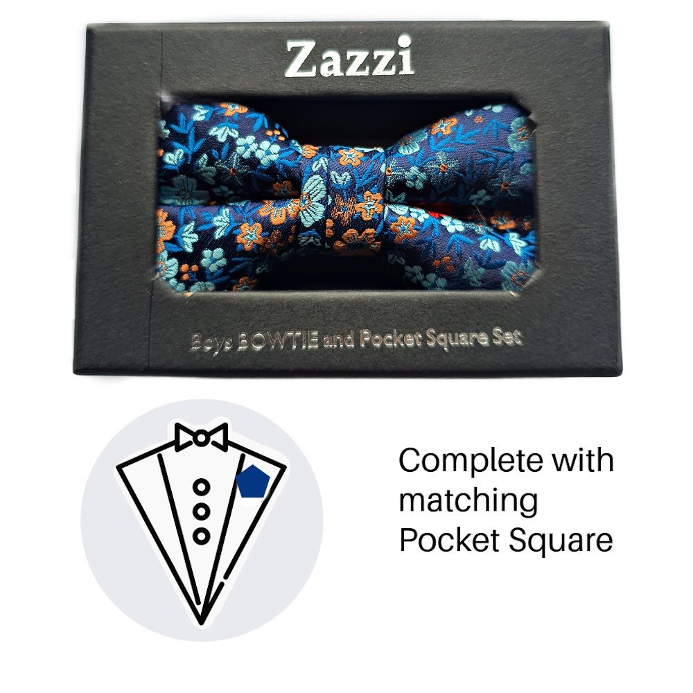 Zazzi Boys Bow Tie & Pocket Square B6078-2