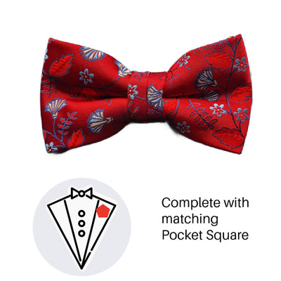 Zazzi Boys Bow Tie & Pocket Square B6080-1