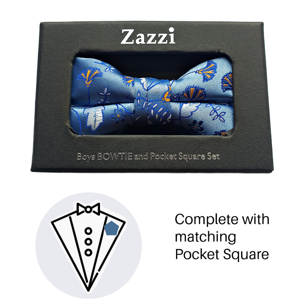 Zazzi Boys Bow Tie & Pocket Square B6080-2