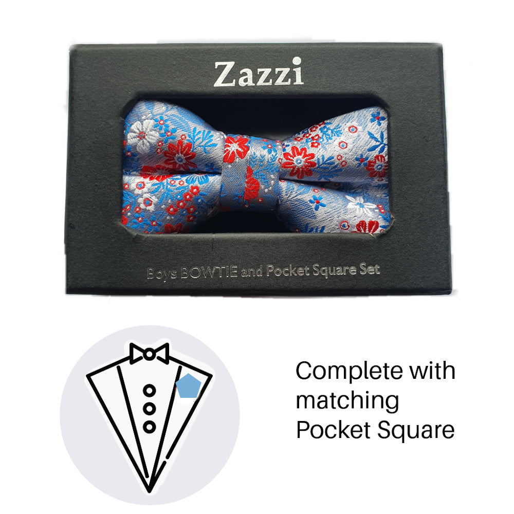 Zazzi Boys Bow Tie & Pocket Square B6083-2