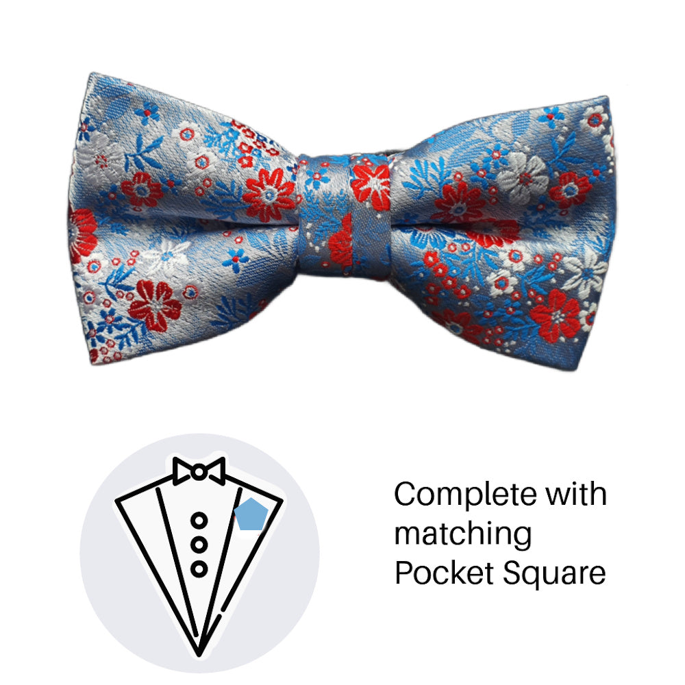 Zazzi Boys Bow Tie & Pocket Square B6083-2