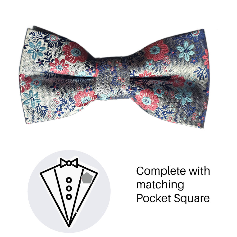 Zazzi Boys Bow Tie & Pocket Square B6083-3