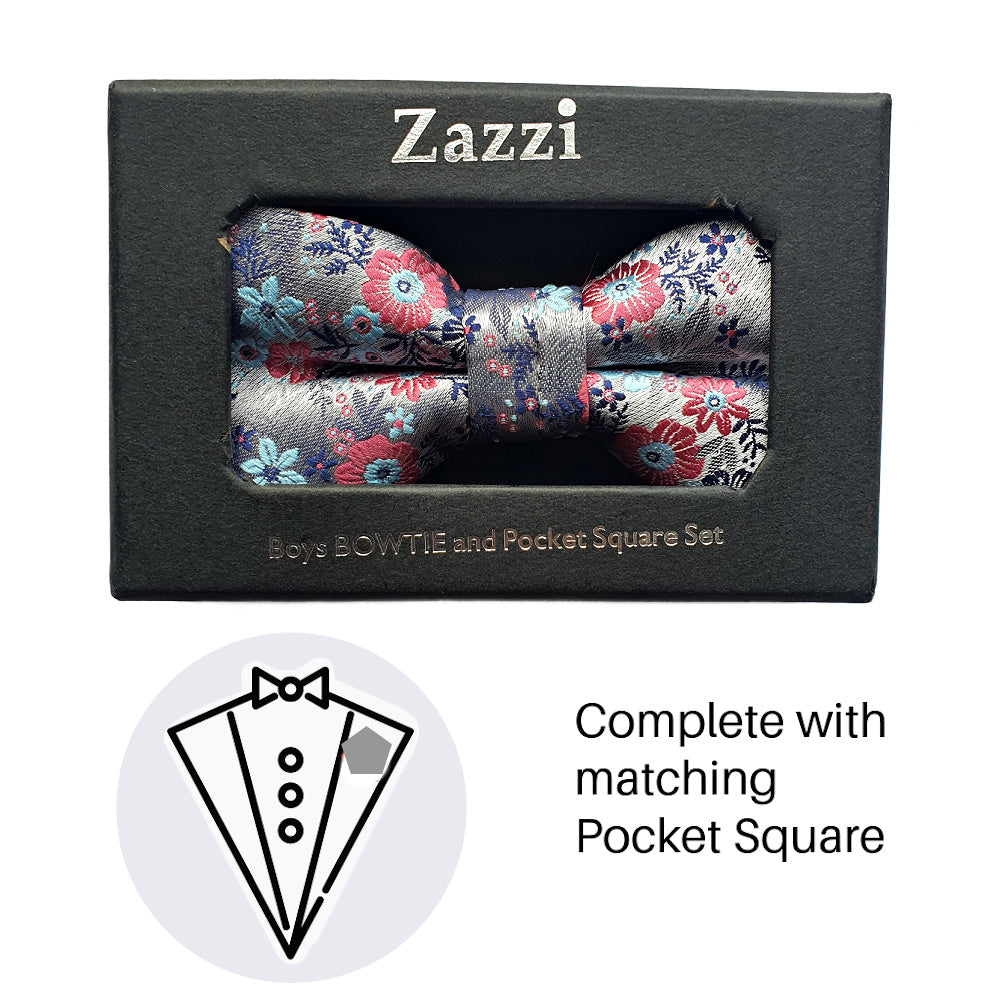 Zazzi Boys Bow Tie & Pocket Square B6083-3