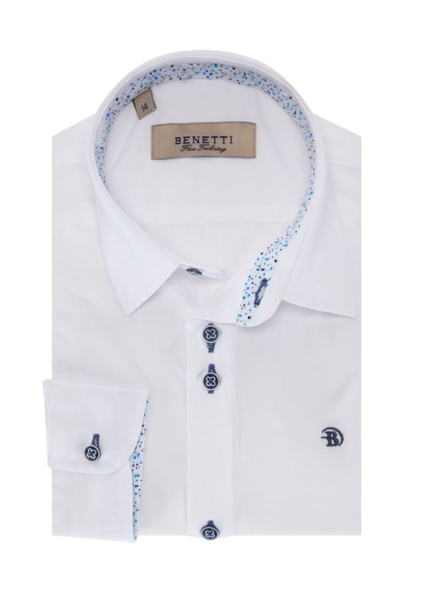 Benetti Boys LEO White Shirt