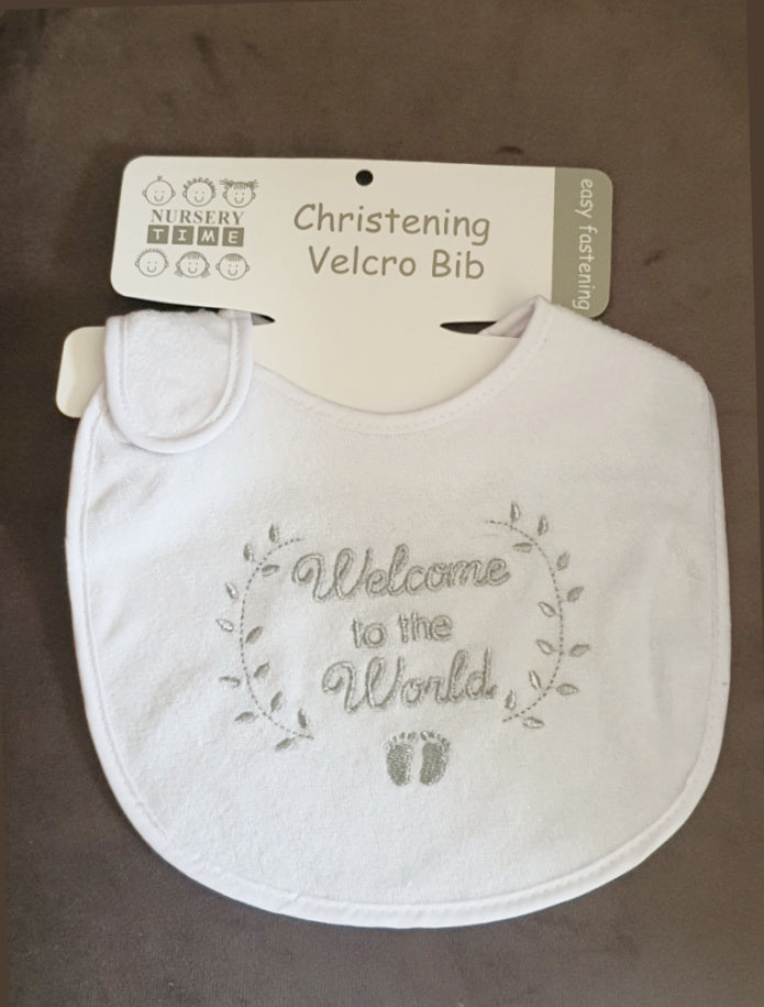 Christening Bib - Welcome To The World