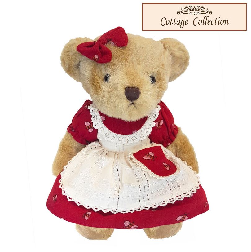 The Cottage Collection Bear  - Red Dress BB165