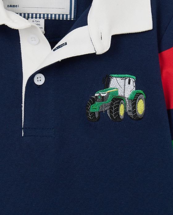 Lighthouse Boys Green Tractor Polo Top - Rafferty