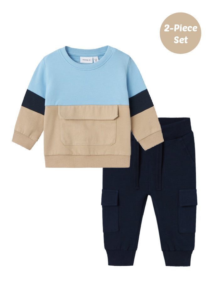 Name it Baby Boy Sweatshirt and Jogger Set - Blue