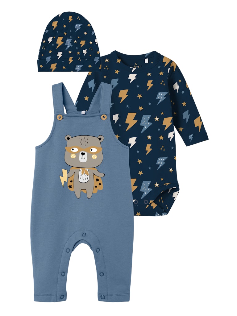 Name it Baby Boy 3-Piece Dungaree Set