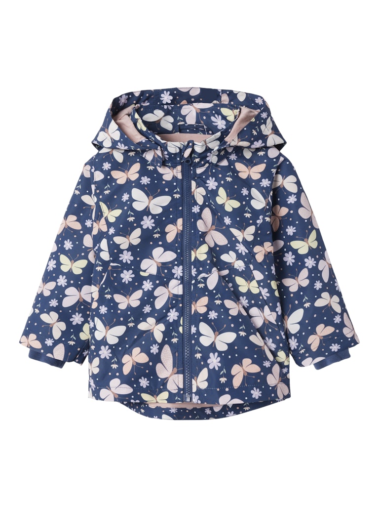 Name It Baby Girl Spring Showerproof Jacket - Butterfly