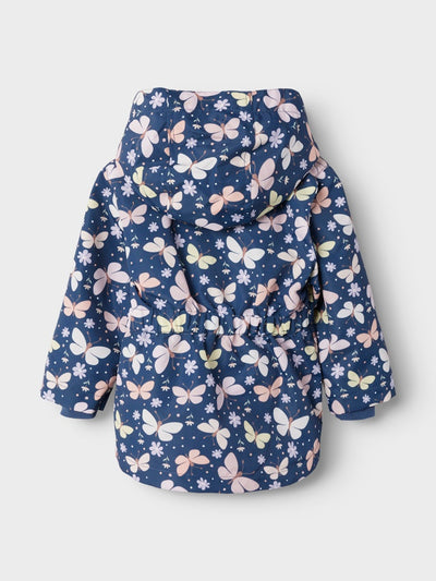 Name It Baby Girl Spring Showerproof Jacket - Butterfly