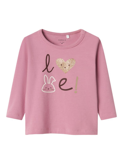 Name it Baby Girls Happy Bunny Cotton Top