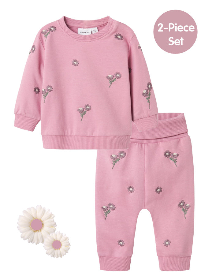 Name it Baby Girl 2-Piece Daisy Set - Pink