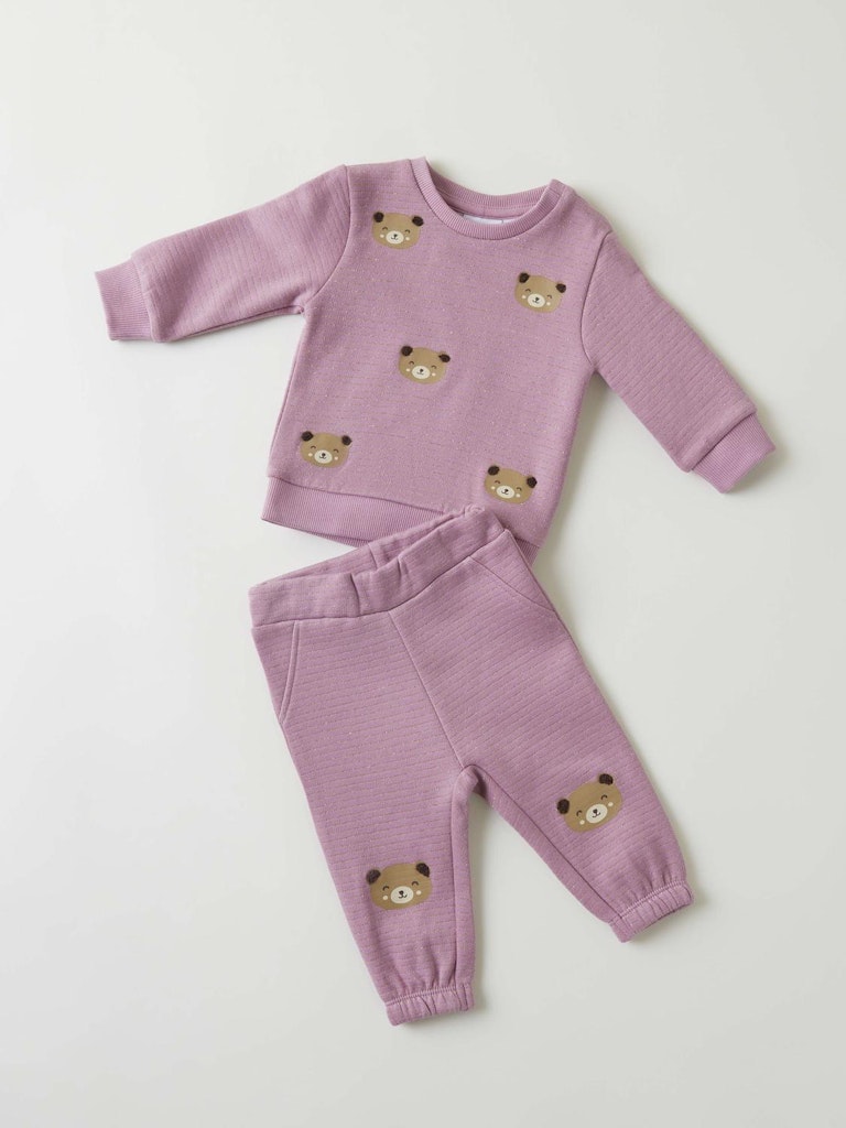 Name it Baby Girl 2-Piece Teddy Set - Pink