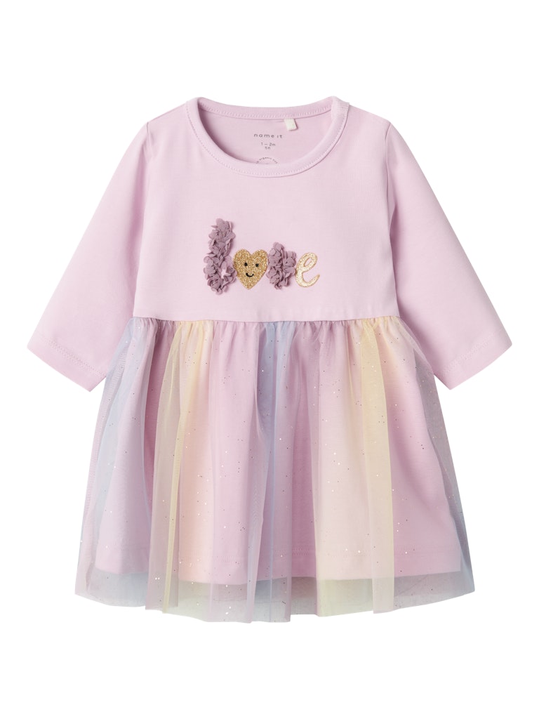 Name It Baby Girl Colourful Pink Tulle Dress