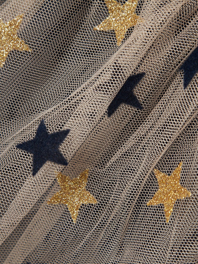 Name It Baby Girl Navy Tulle Dress with Gold Stars