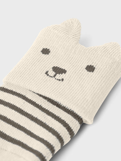 Name it Baby Boy Soft Cotton Socks - Bear Face