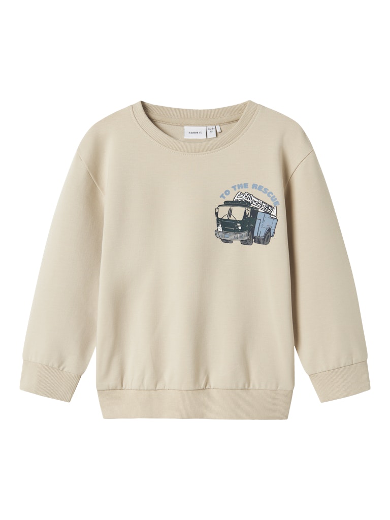 Name it Mini Boys Cotton Sweatshirt - Fire Truck