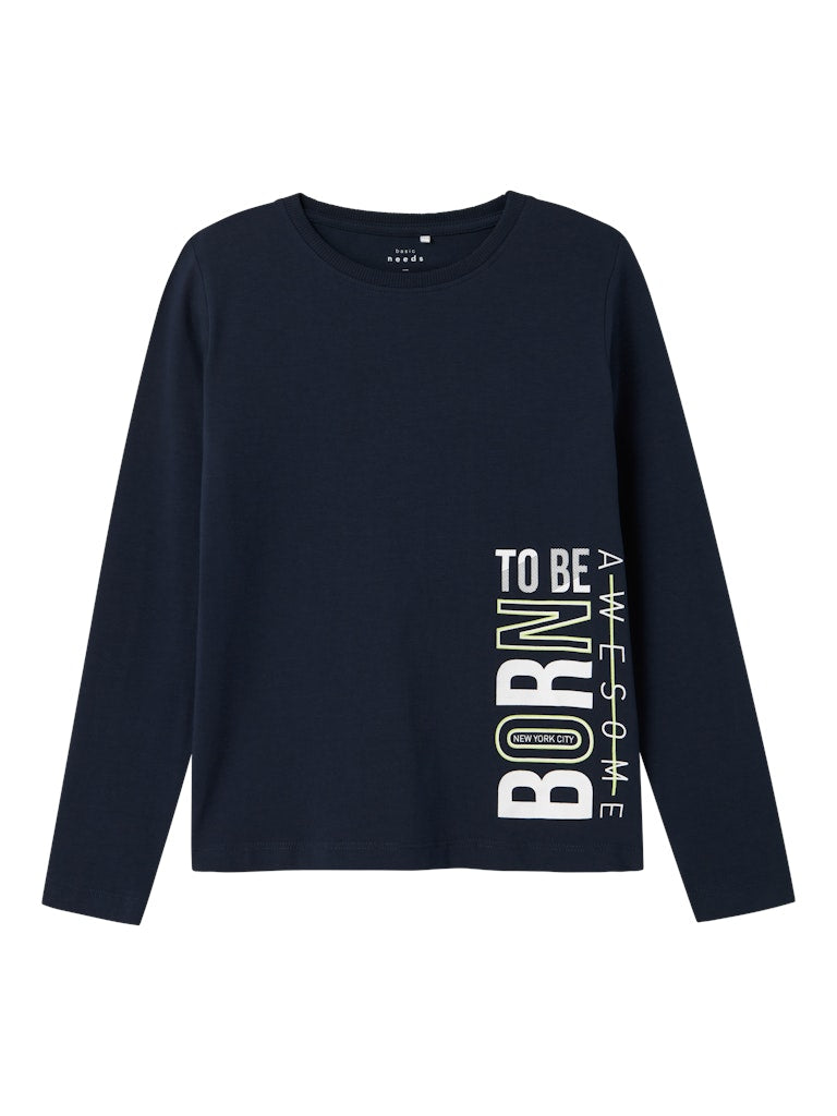 Name it Boys Long Sleeved Cotton Graphic Print Top