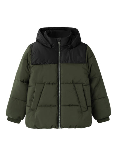 Name it Boys Winter Puffer Jacket - Green