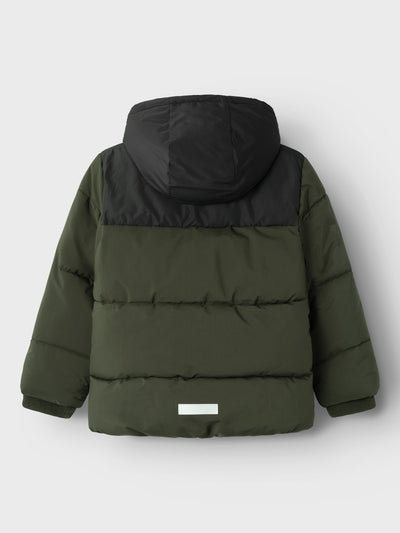 Name it Boys Winter Puffer Jacket - Green