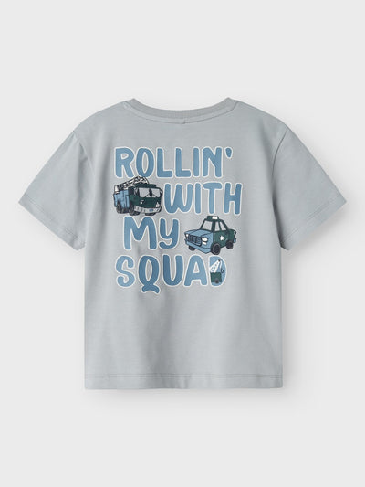 Name it Mini Boys Graphic Print Top - Fire Trucks