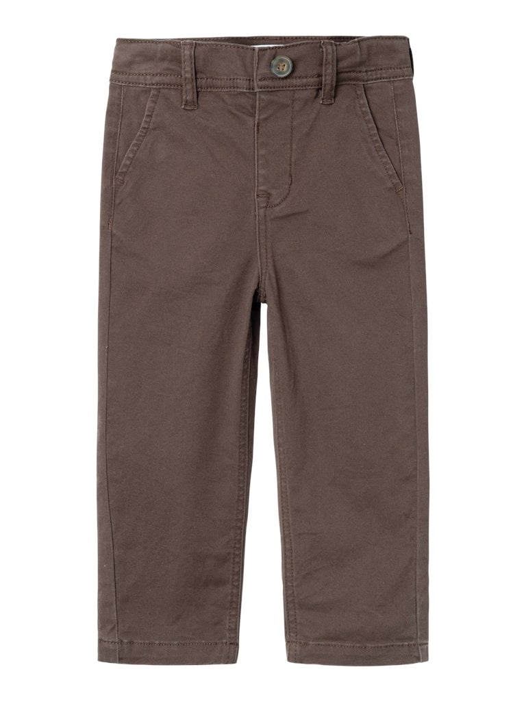 Name it Mini Boys Cotton Twill Pants - Bracken Brown