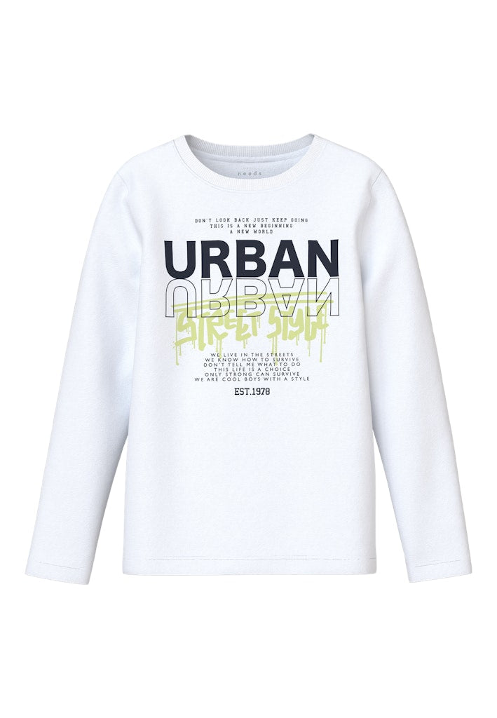 Name it Boys Long Sleeved Cotton Graphic Print Top