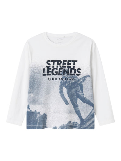 Name it Boys Long Sleeved Cotton Graphic Print Top