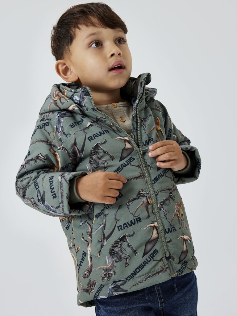 Name it Mini Boy Padded Winter Dinosaur Jacket