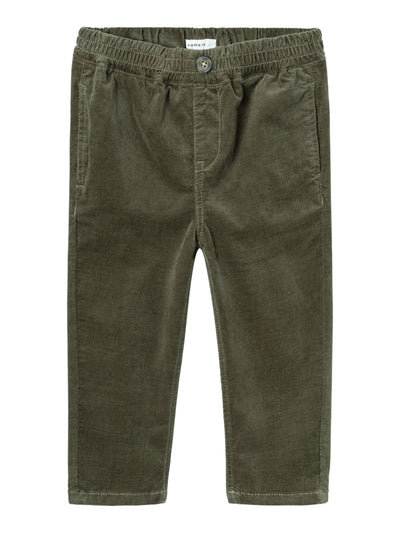 Name it Boys Ribbed Cord Trousers - Green