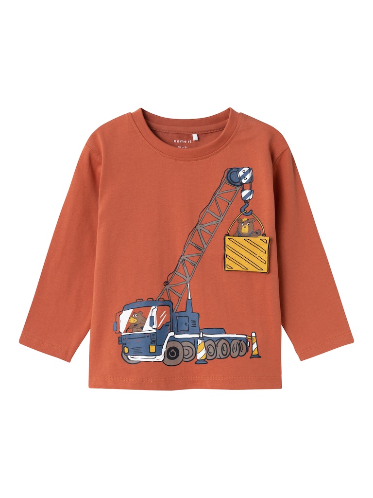 Name it Mini Boys Tractor Print Long Sleeved Top