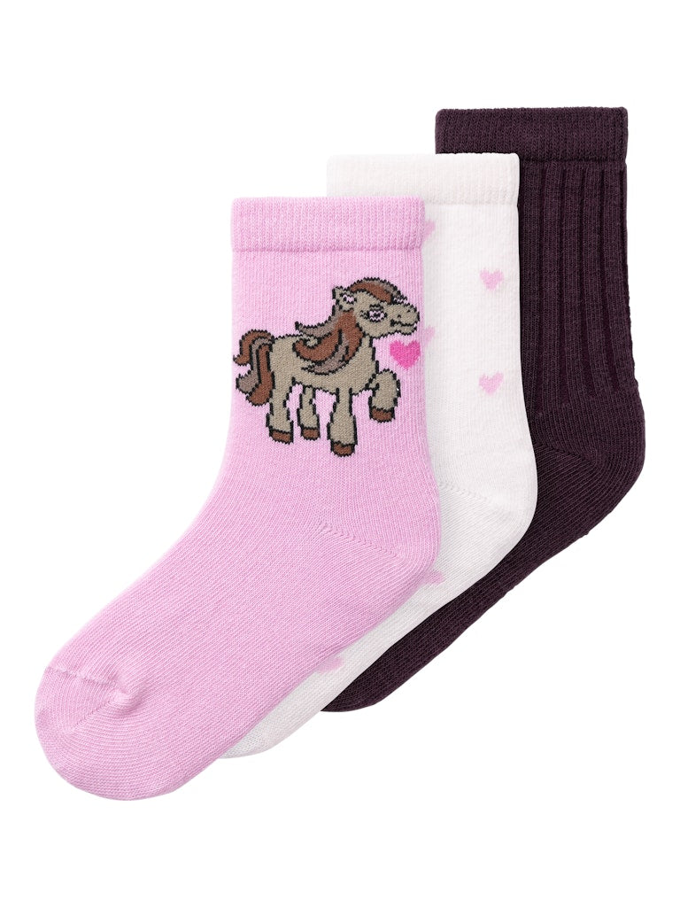 Girls 3-Pack Socks - Pony