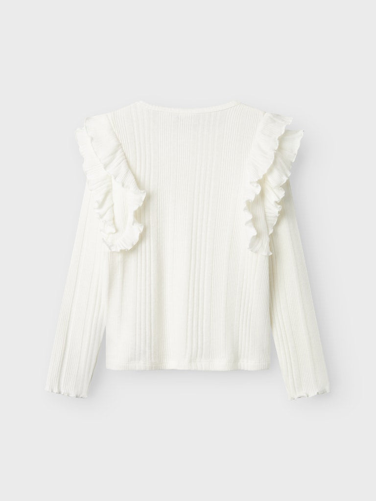 Name It Girls Ribbed Ruffle Top