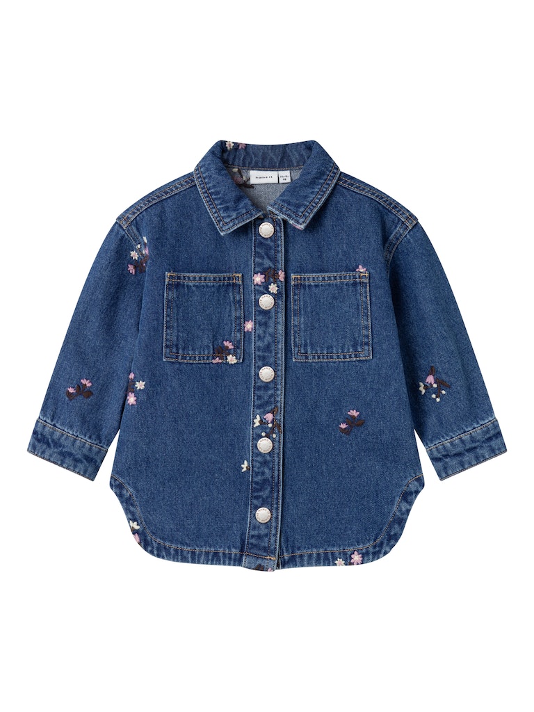 Name It Mini Girls Floral Denim Jacket