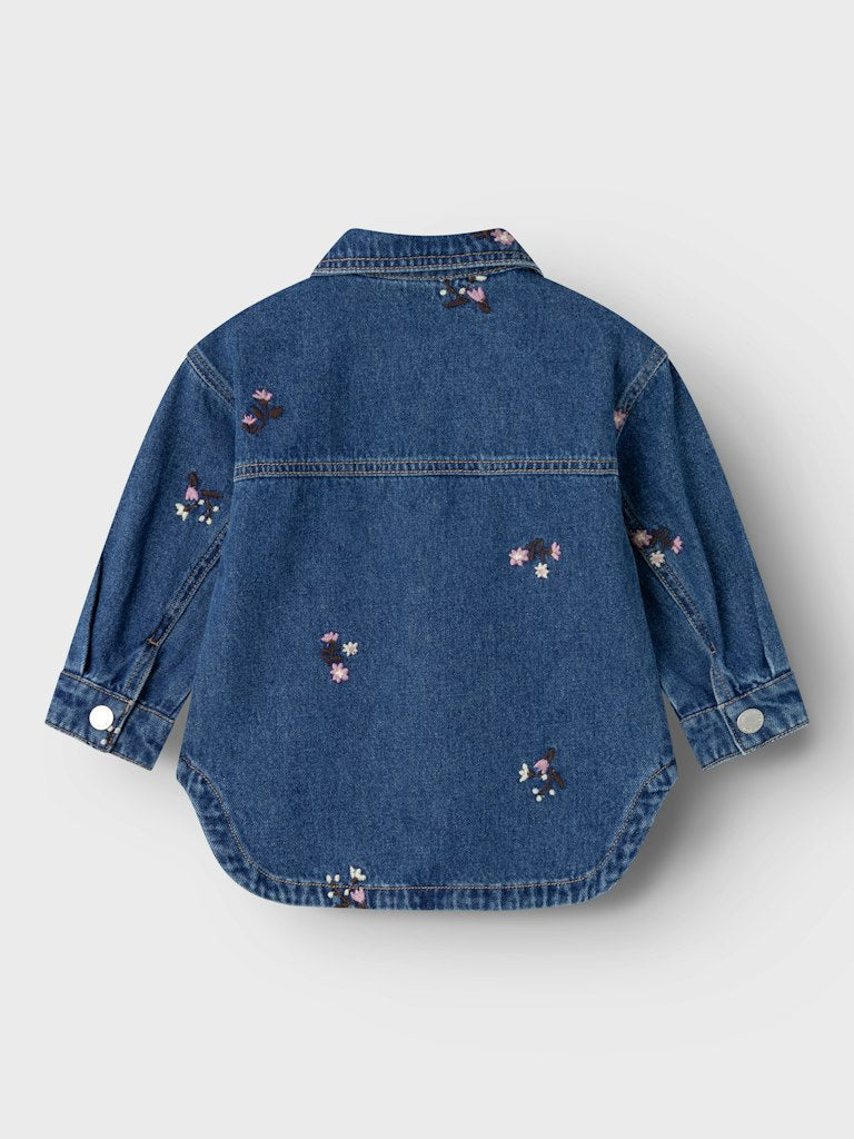 Name It Mini Girls Floral Denim Jacket