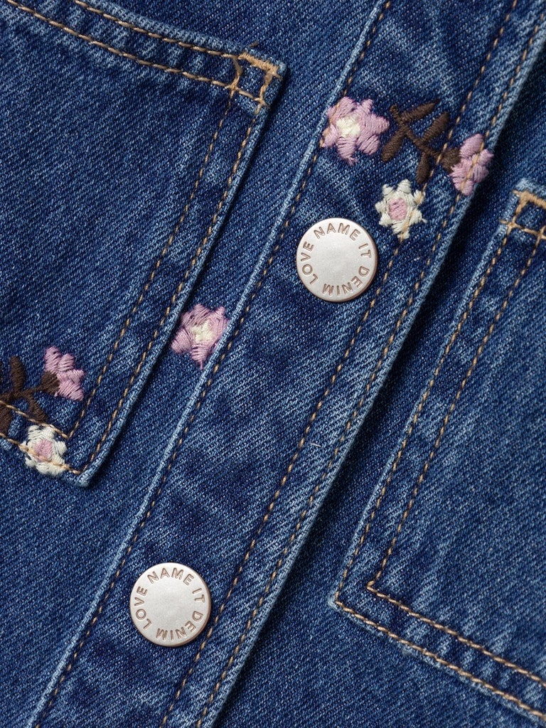 Name It Mini Girls Floral Denim Jacket