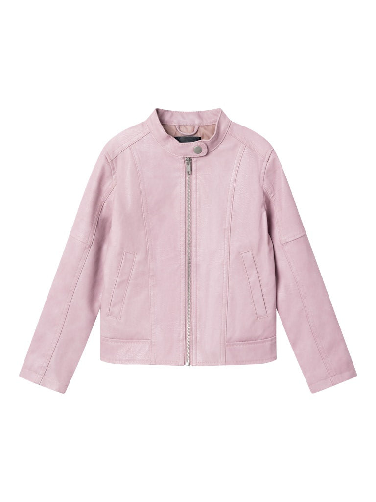 Name it Girls Faux Leather Jacket - Pink