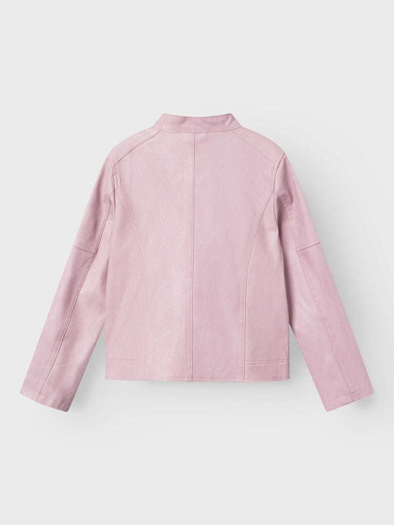 Name it Girls Faux Leather Jacket - Pink