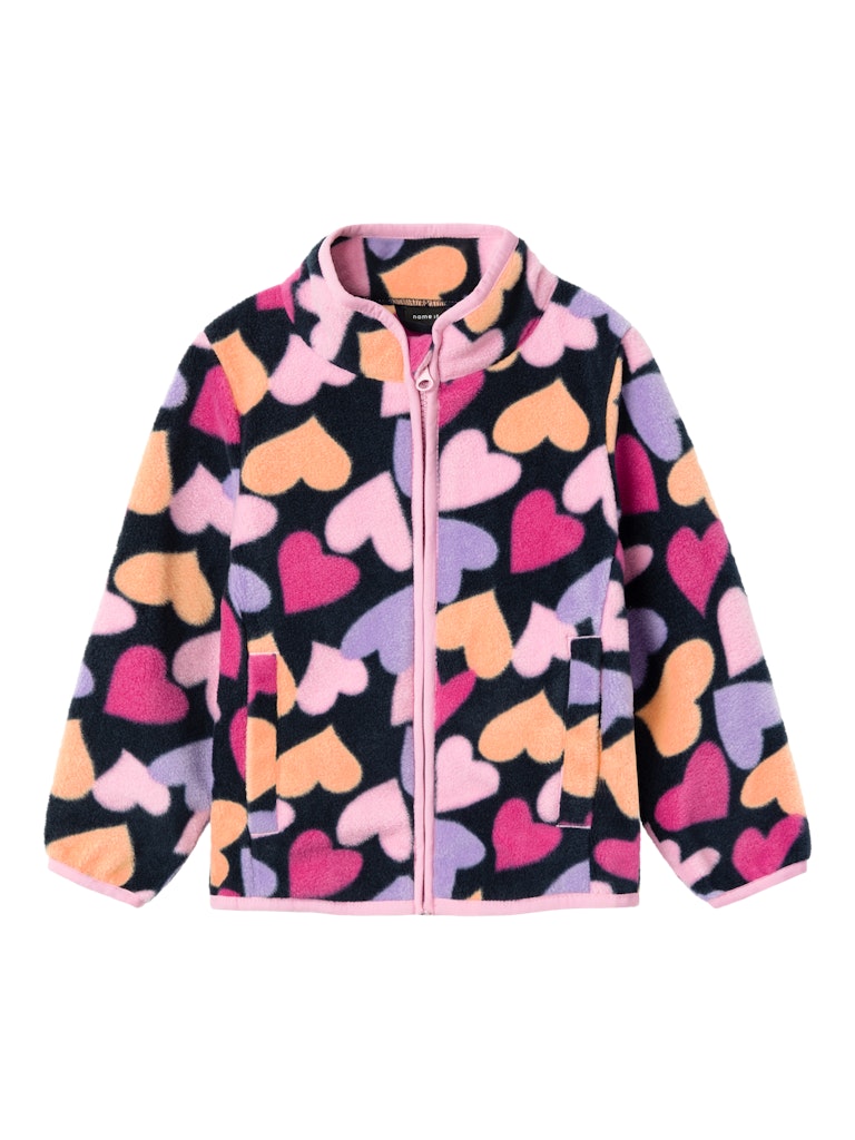 Name it Girls Fleece Zippy Cardigan - Hearts