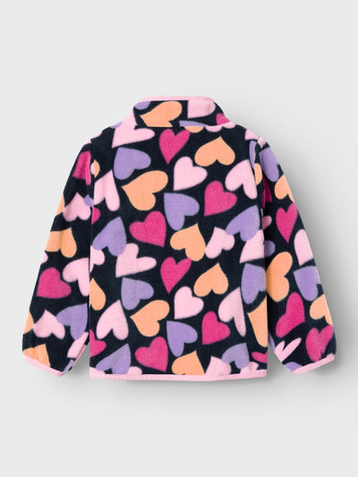 Name it Girls Fleece Zippy Cardigan - Hearts