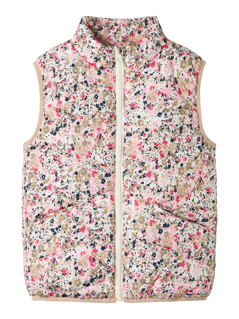 Name it Girls Padded Floral Gilet Jacket